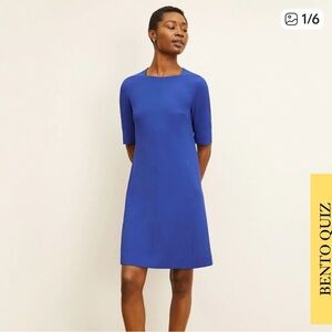 NEW MM Lafleur Classic Blue short Sleeve Dress